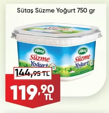 Sütaş Süzme Yoğurt 750 Gr