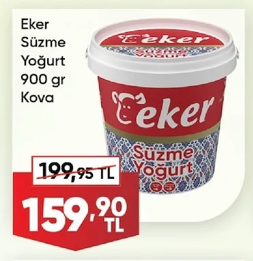 Eker Süzme Yoğurt 900 Gr Kova