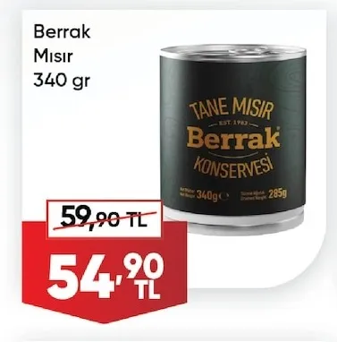 Berrak Mısır 340 Gr