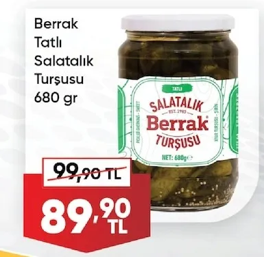 Berrak Tatlı Salatalık Turşusu 680 Gr