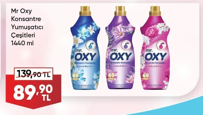 Mr Oxy Konsantre Yumuşatıcı Çeşitleri 1440 Ml