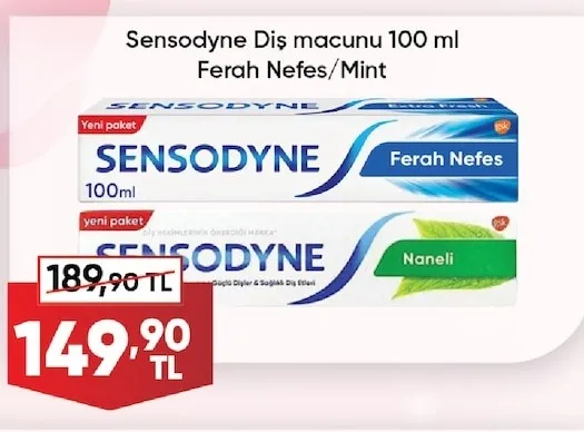 Sensodyne Diş Macunu 100 Ml Ferah Nefes/Mint