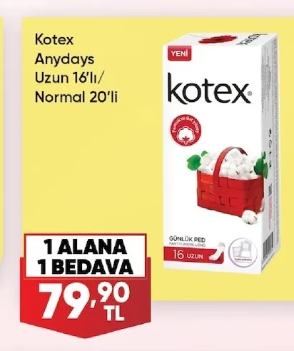 Kotex Anydays Uzun 16'Lı/ Normal 20'Li