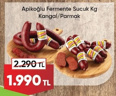 Apikoğlu Fermente Sucuk Kg Kangal/Parmak