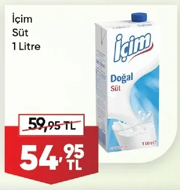 İçim Süt 1 Litre