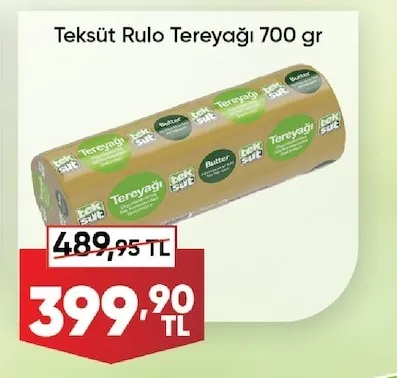 Teksüt Rulo Tereyağı 700 Gr