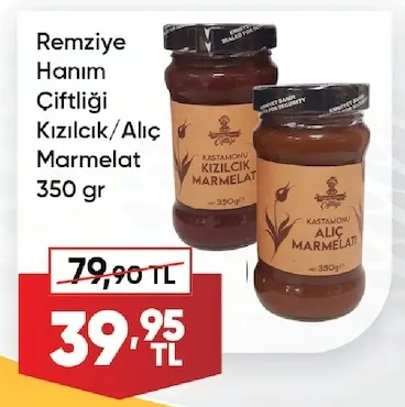 Remziye Hanım Çiftliği Kızılcık/Alıç Marmelat 350 Gr