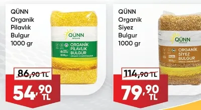 Qünn Organik Pilavlık Bulgur 1000 Gr