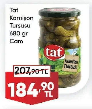 Tat Kornişon Turşusu 680 Gr Cam