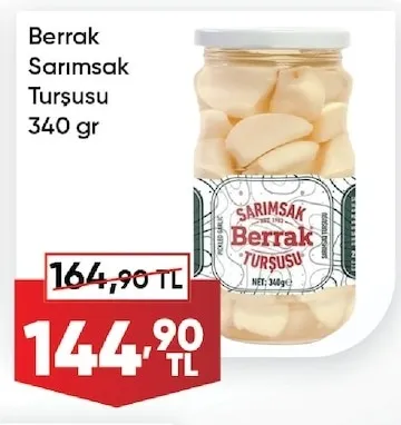 Berrak Sarımsak Turşusu 340 Gr