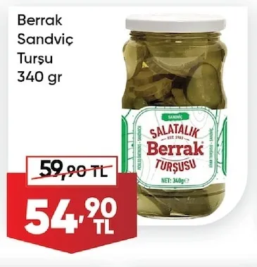 Berrak Sandviç Turşu 340 Gr