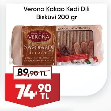 Verona Kakao Kedi Dili Bisküvi 200 Gr