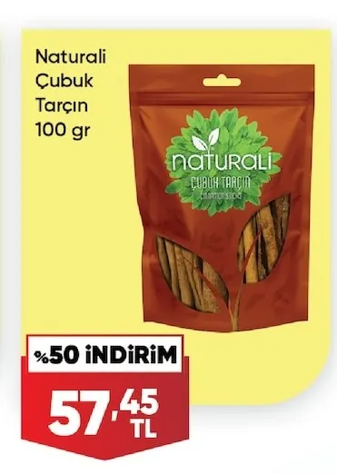 Naturali Çubuk Tarçın 100 Gr