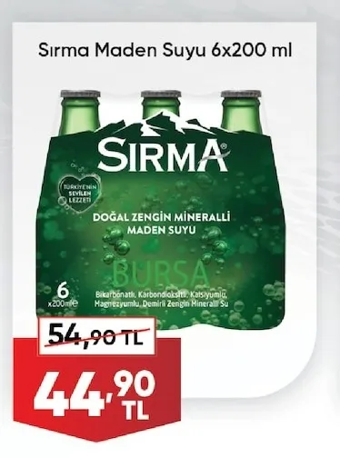 Sırma Maden Suyu 6X200 Ml