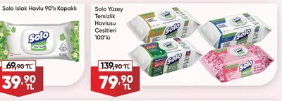 Solo Yüzey Temizlik Havlusu Çeşitleri 100'Lü