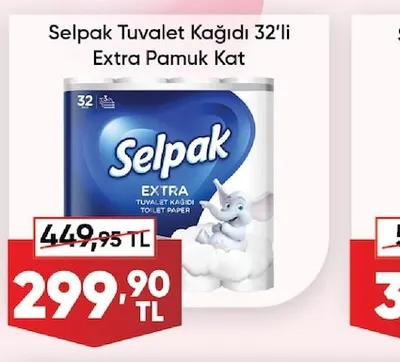 Selpak Tuvalet Kağıdı 32'Li Extra Pamuk Kat