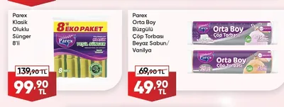 Parex Klasik Oluklu Sünger 8'Li