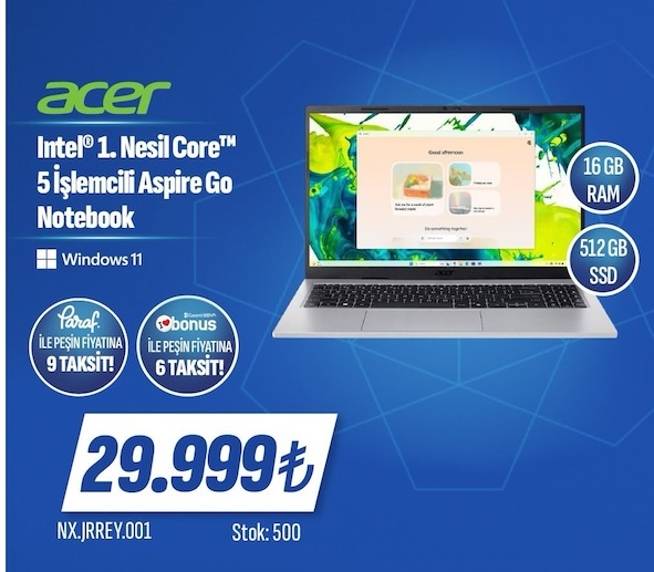 Acer Intel 1. Nesil Core 5 İşlemcili Aspire Go Notebook