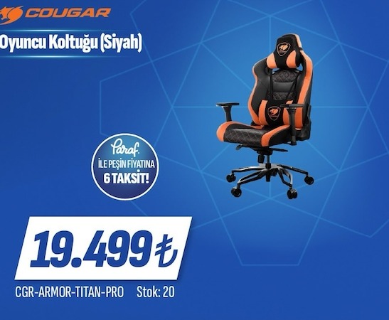 Cougar Oyuncu Koltuğu (Siyah)