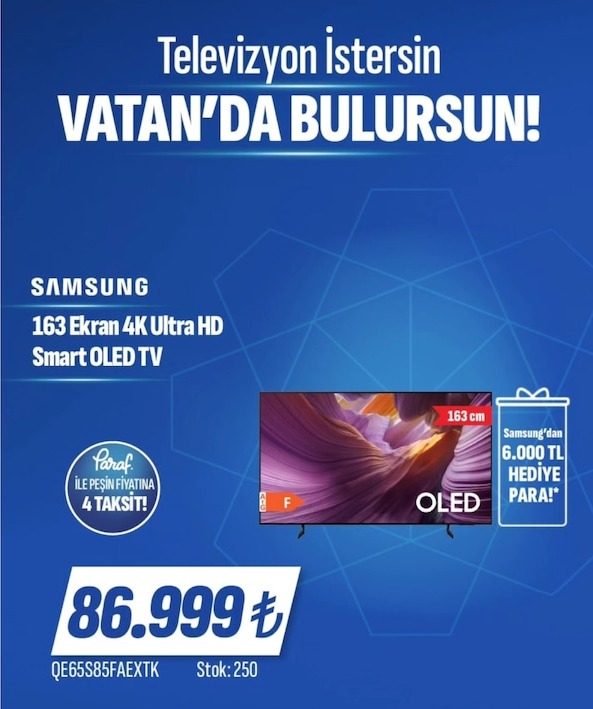 Samsung 163 Ekran 4K Ultra Hd Smart Oled Tv