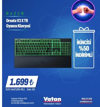 Razer Ornata V3 X Tr Oyuncu Klavyesi