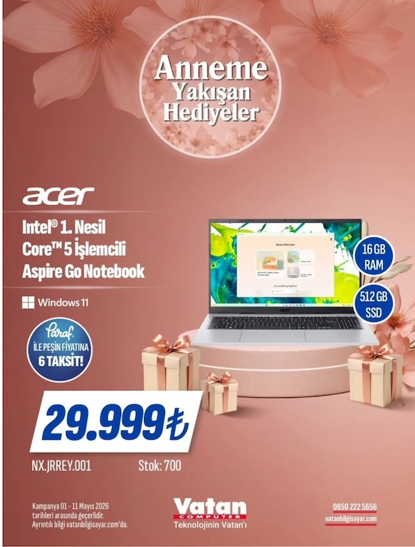 Acer Intel Core I5 İşlemcili Aspire Go Notebook