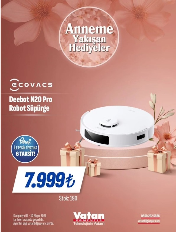 Ecovacs Deebot N20 Pro Robot Süpürge