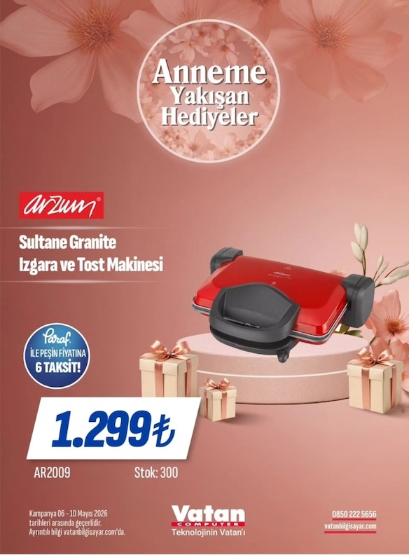 Arzum Sultane Granite Izgara Ve Tost Makinesi