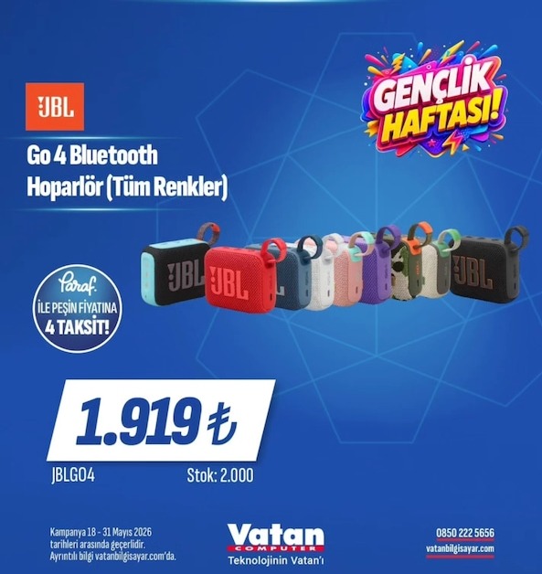 Jbl Go 4 Bluetooth Hoparlör (Tüm Renkler)