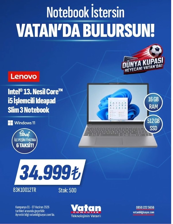 Lenovo Ideapad Slim 3 Notebook