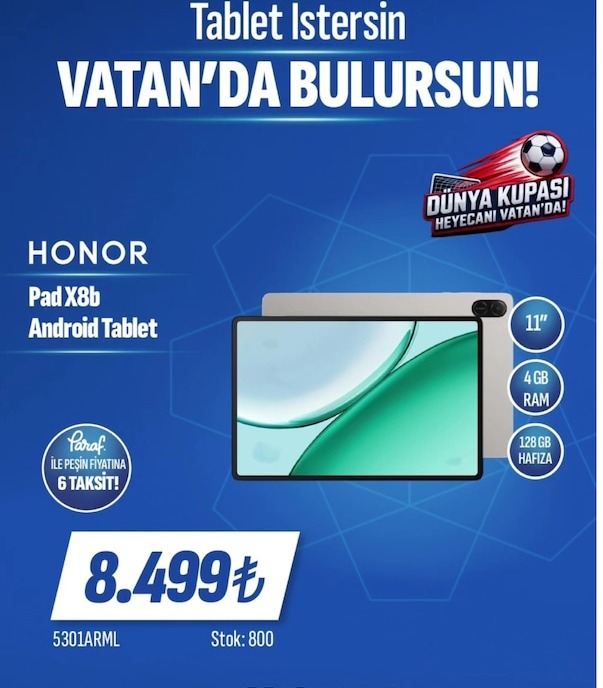 Honor Pad X8B Android Tablet