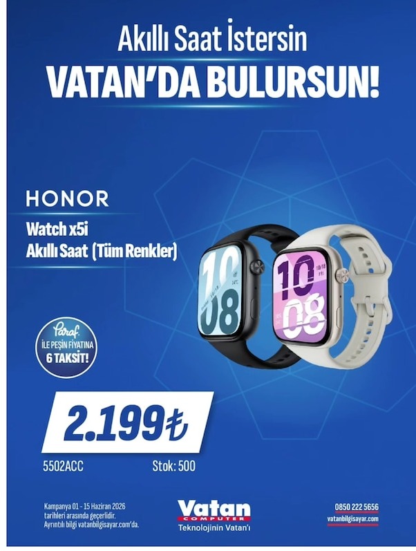 Honor Watch X5I Akıllı Saat Tüm Renkler
