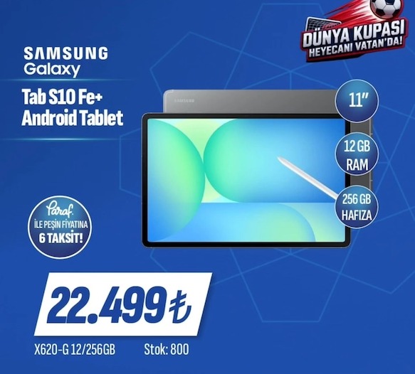 Samsung Galaxy Tab S10 Fe+ Android Tablet