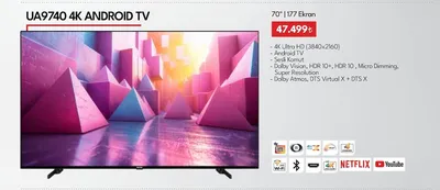Ua9740 4K Android Tv 70''|177 Ekran