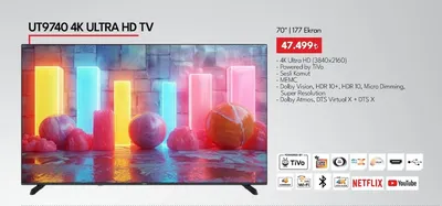 Ut9740 4K Ultra Hd Tv 70''|177 Ekran