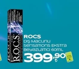 Rocs Diş Macunu Sensations Ekstra Beyazlatıcı 60Ml