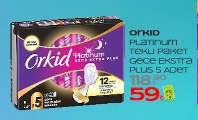 Orkid Platinum Tekli Paket Gece Ekstra Plus 5 Adet