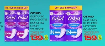 Orkid Günlük Ped Extra Koruma Uzun 52 Adet