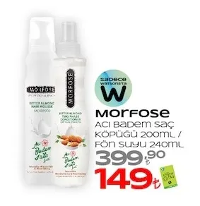 Morfose Acı Badem Saç Köpüğü 200Ml / Fön Suyu 240Ml