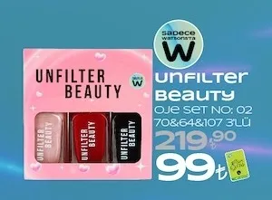 Unfilter Beauty Oje Set No: 02 70&64&107 3'Lü
