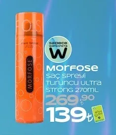 Morfose Saç Spreyi Turuncu Ultra Strong 270Ml