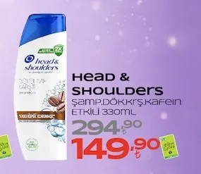 Head & Shoulders Şampuan,Dök.Krş,Kafei̇N Etki̇Lu 330Ml