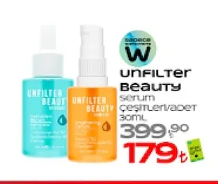 Unfilter Beauty Serum Çeşitleri 30Ml