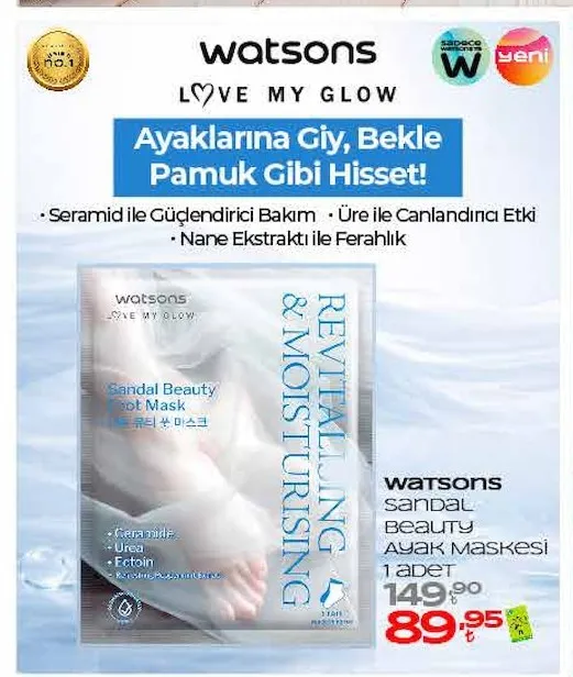 Watsons Sandal Beauty Ayak Maskesi 1 Adet