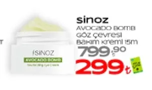 Sinoz Avocado Bomb Göz Çevresi Bakım Kremi 15M