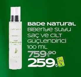 Bade Natural Biberiye Suyu Saç Ve Cilt Güçlendirici 100 Ml
