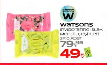 Watsons Invigorating Islak Mendil 3X10 Adet