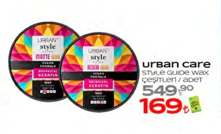 Urban Care Style Guide Wax Çeşitleri / Adet