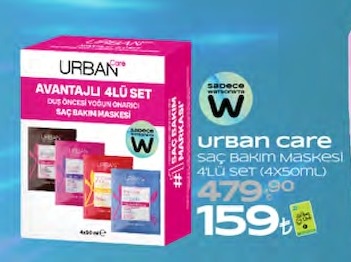 Urban Care Saç Bakım Maskesi 4Lü Set (4X50Ml)