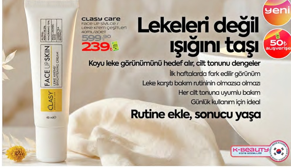 Clasy Care Face Up Sivilce/Leke Krem Çeşitleri